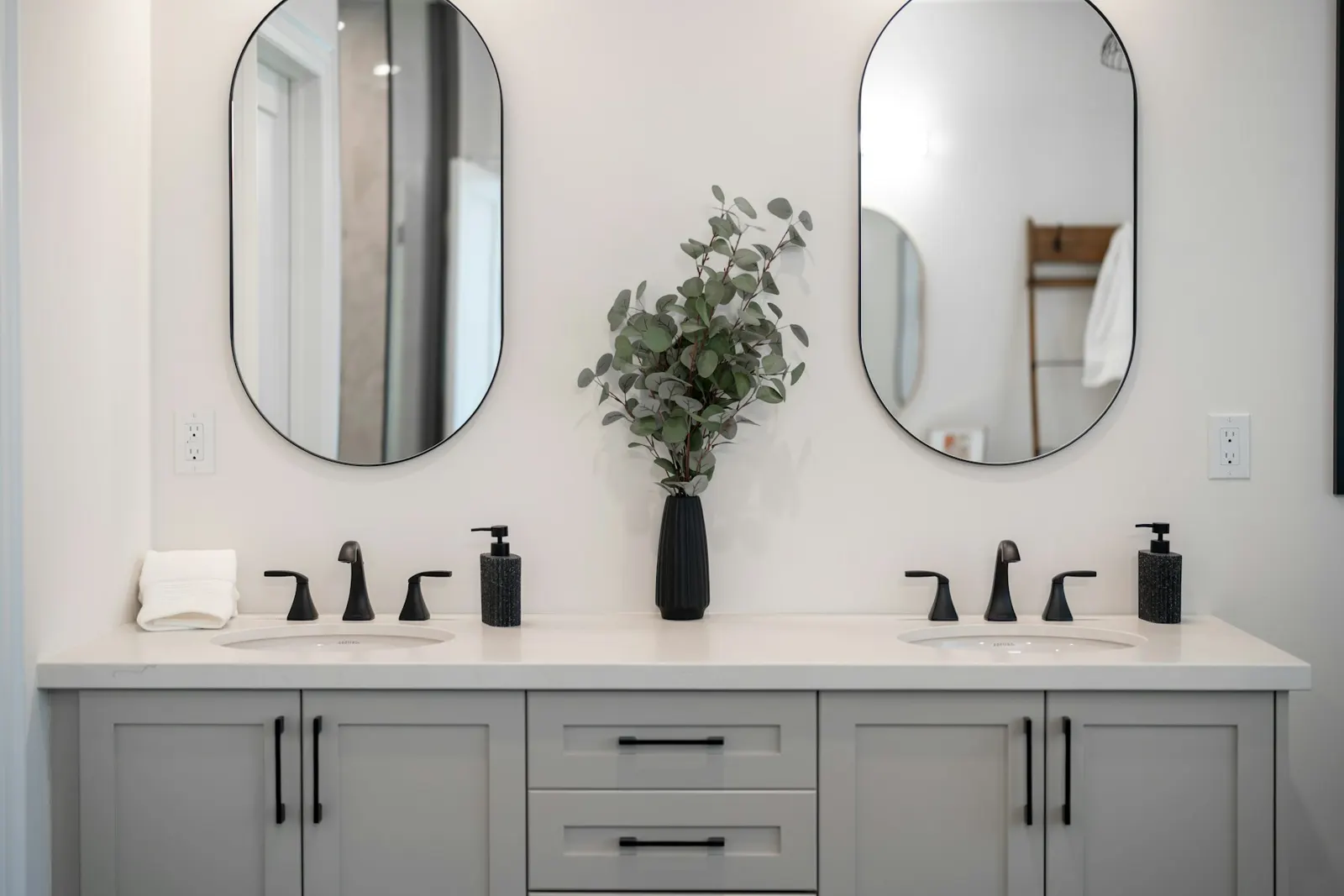 Bathroom furniture and illuminated mirror ideas