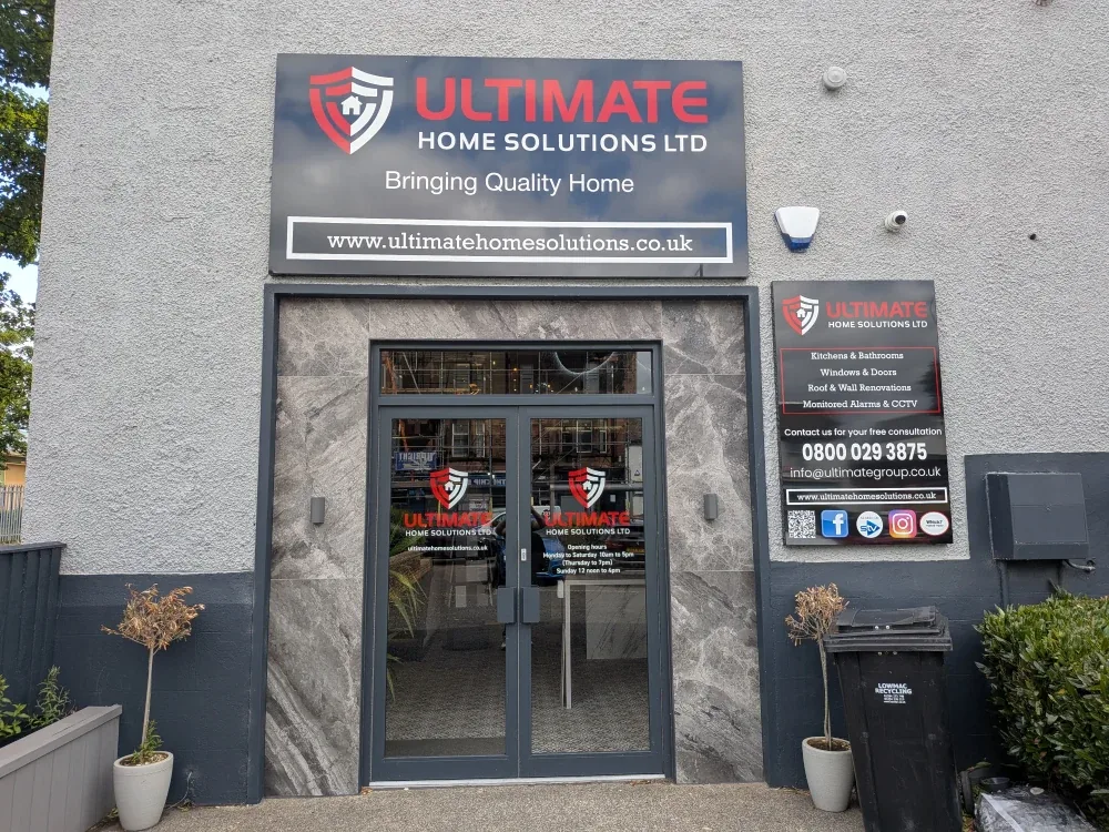 Entrance to the Ultimate Home Solutions Kilmarnock showroom